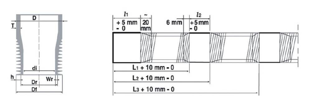 NEOTISS MSR Tubes dimensions and profiles