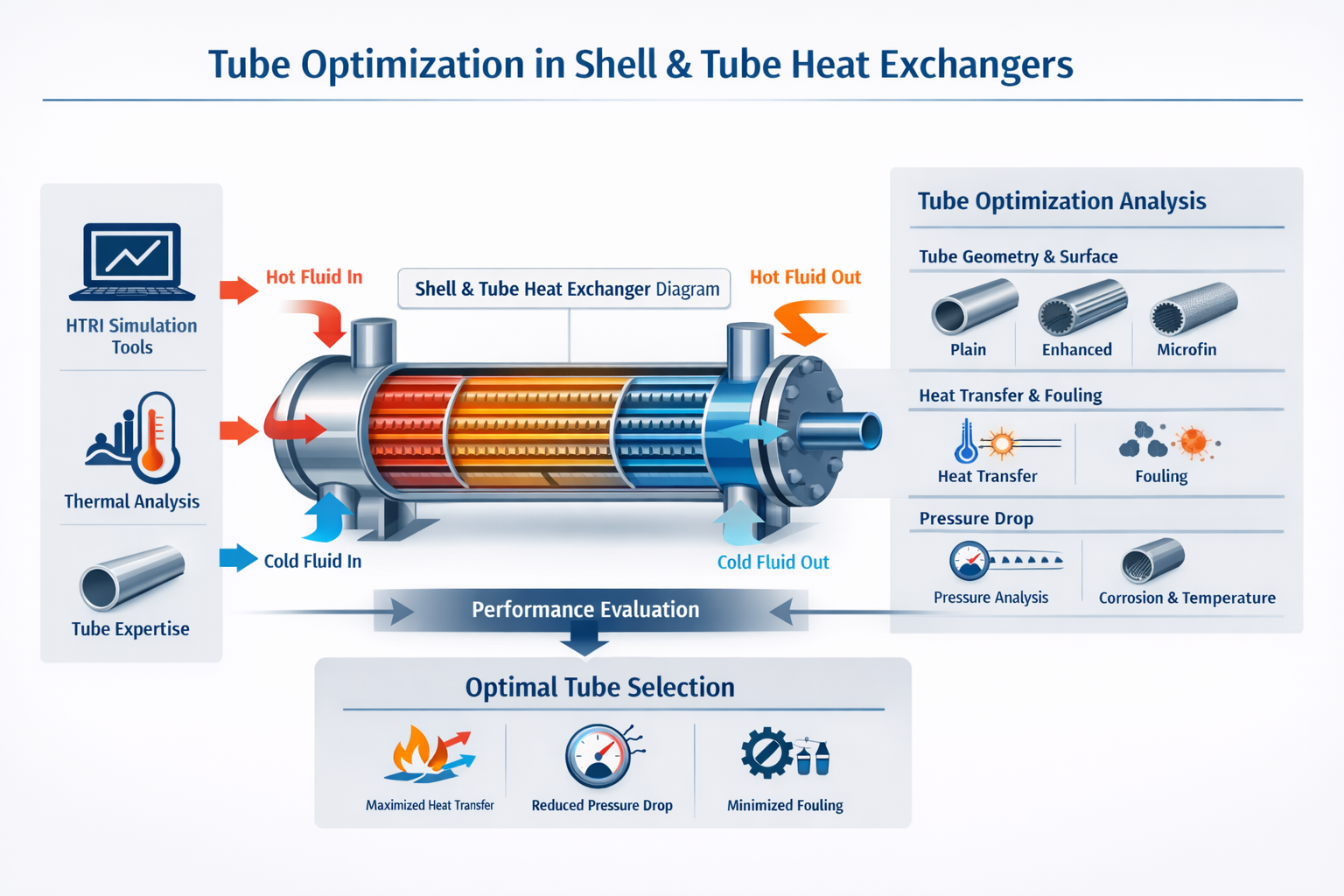 Shell and tube heat exchanger tube optimization by NEOTISS